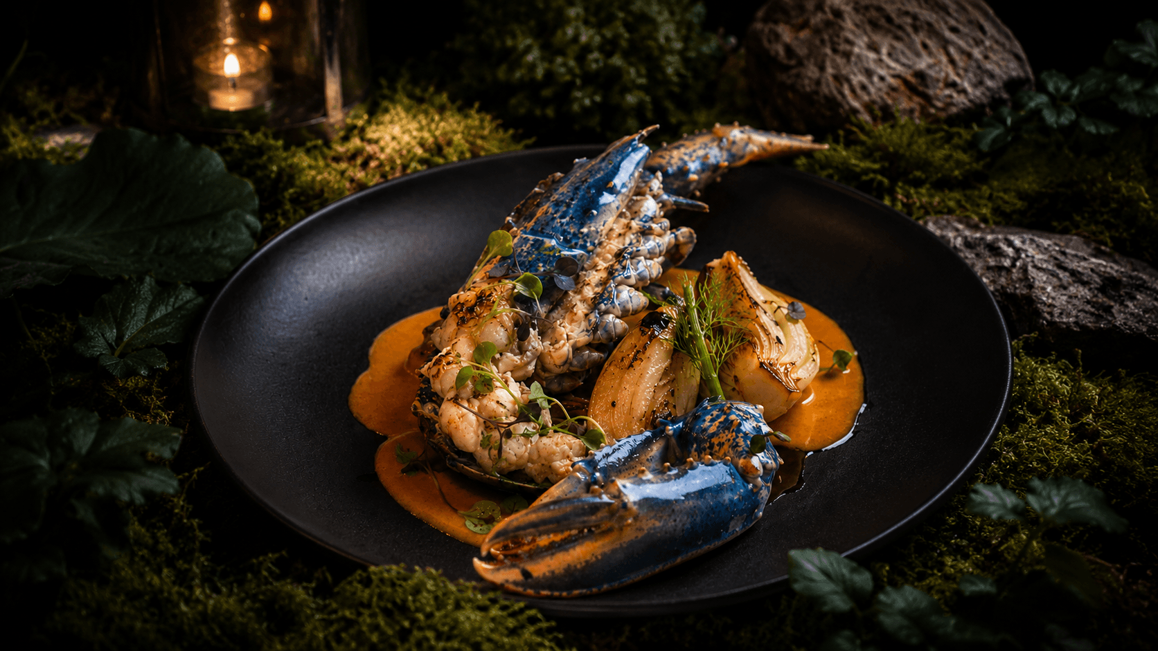 Plat signature mis en scène pour un menu haut de gamme