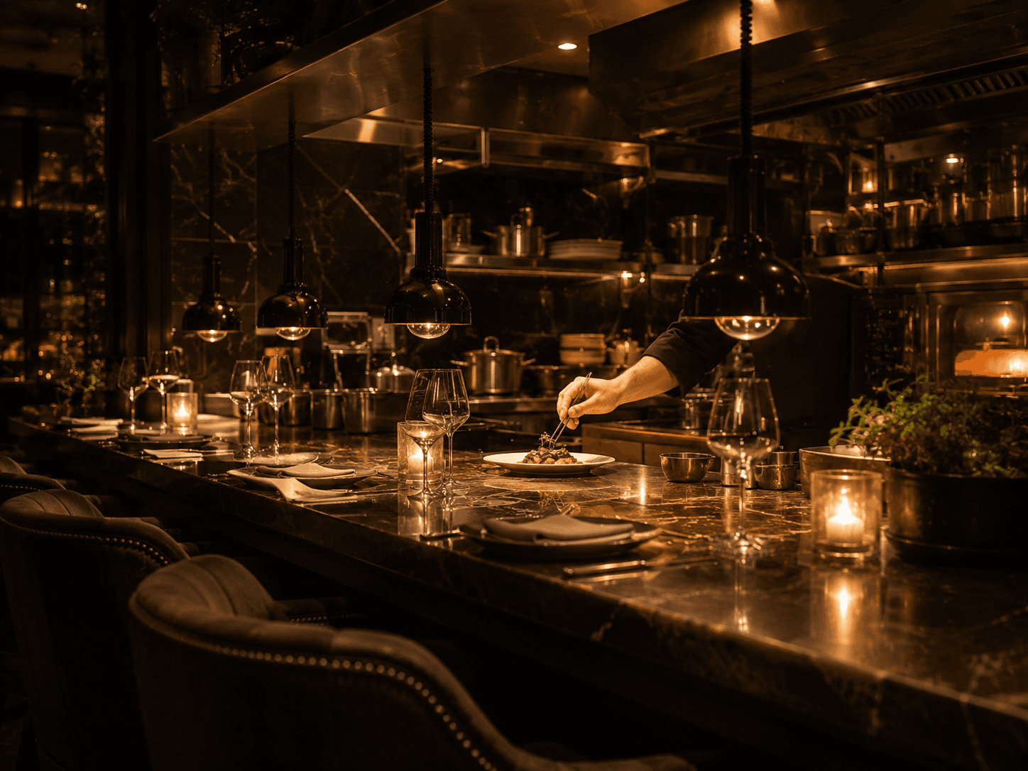 Salle gastronomique avec expérience mobile premium