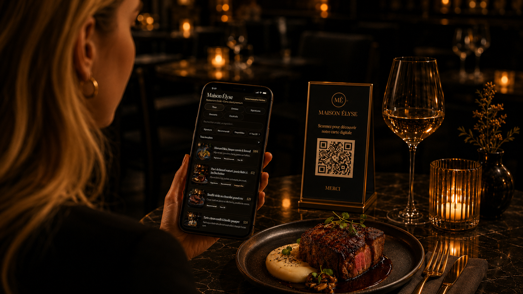Vue 3D et réalité augmentée Vistaire sur téléphone après ouverture du menu QR